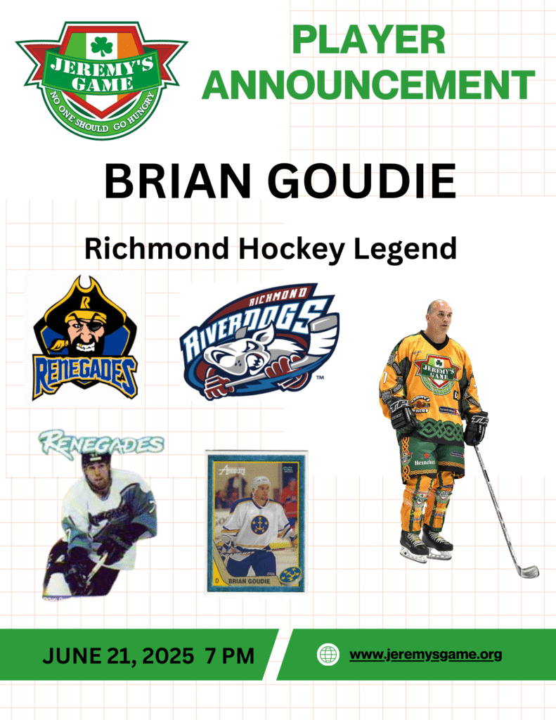 Richmond Hockey Legend Coming To Jeremy’s Game