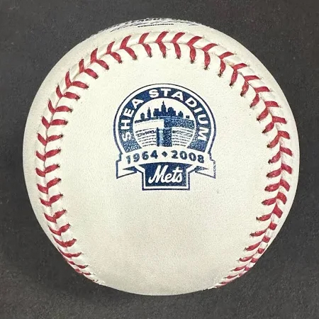 New York Mets Shea Stadium 2008 Final Season Logo Rawlings Official MLB Baseball
