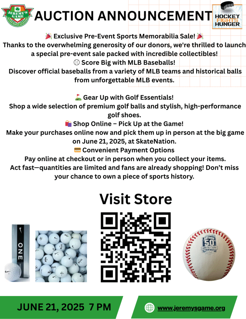 Pre Event Sale Sports Memorabilia